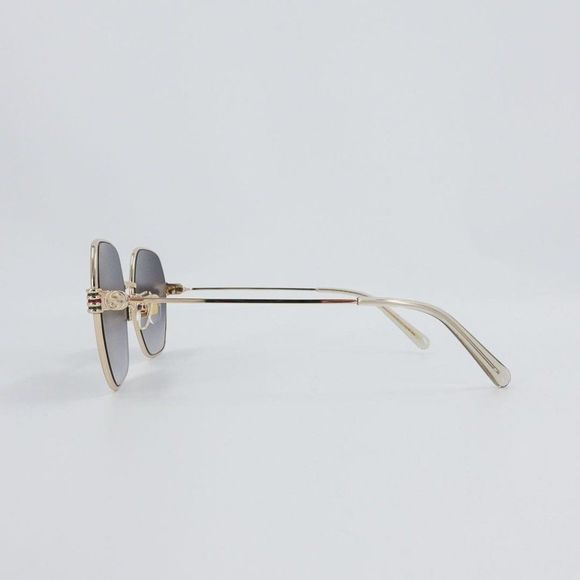 Gucci GG1285 Women's Square Sunglasses Black - Picture 4 of 14